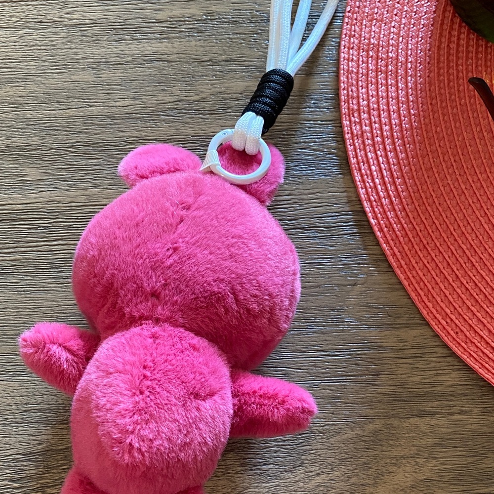 Labubu Pink Plush Keychain - Picture 2 of 3